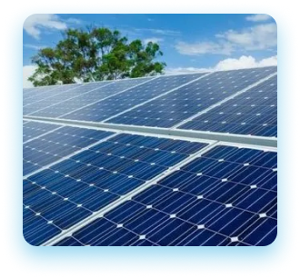 Solar panel array on a rooftop