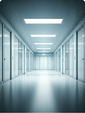 Hospital corridor interior