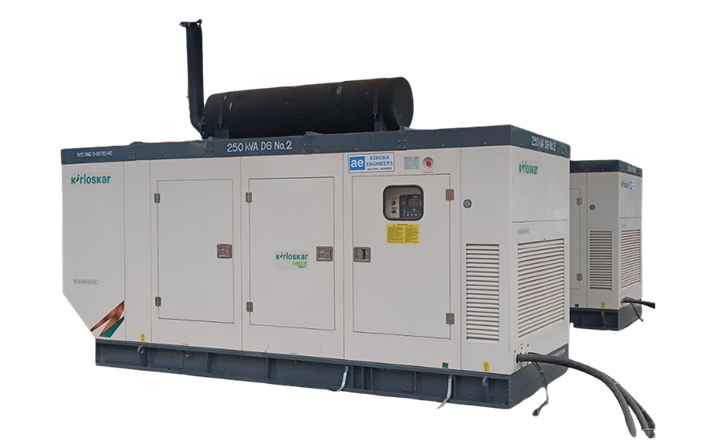 Kirloskar 250 kVA silent diesel generator set supplied by Ashoka Engineers